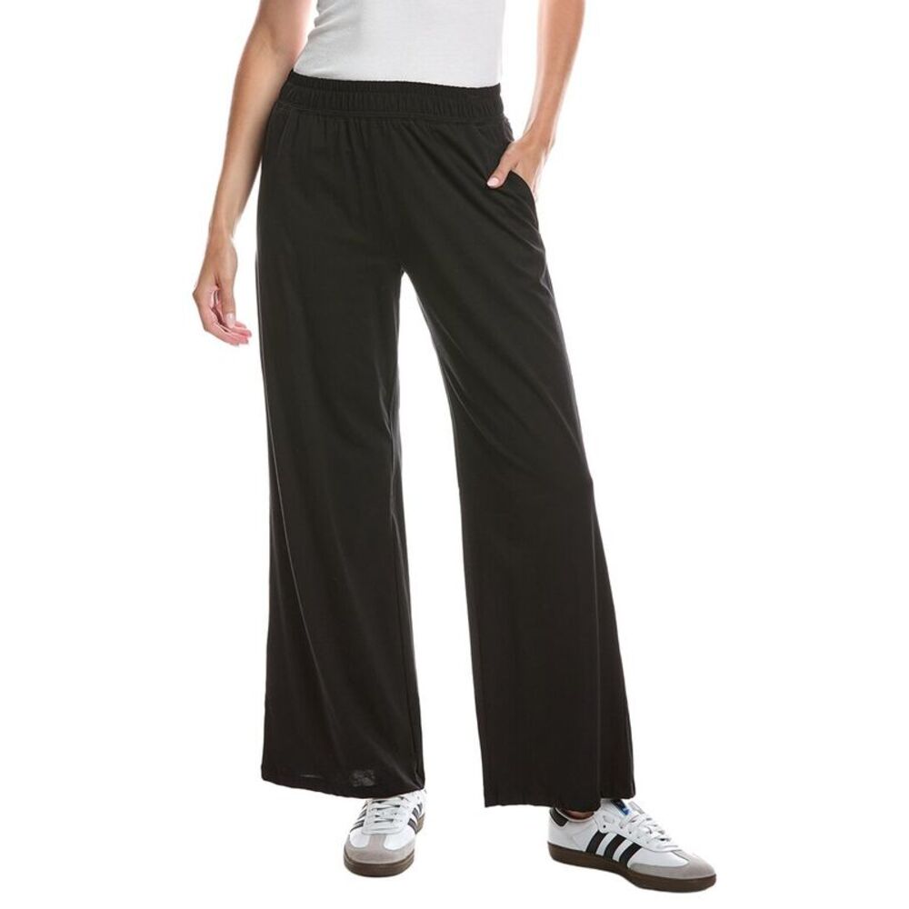 Knit Riot Womens  Relaxed Flow Wide Leg Pant, Black